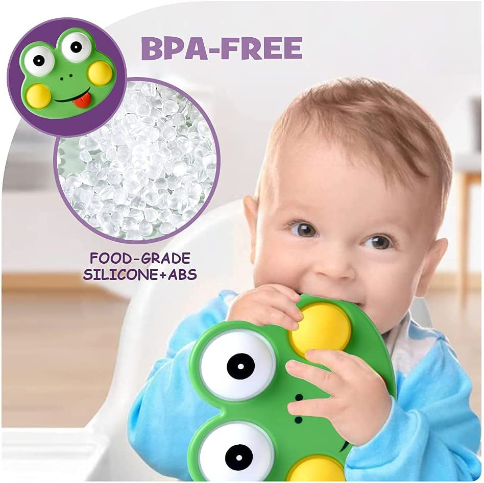 Fidget Toys Simple Dimple Soft Silicon Flipping Board Early Educational Sensory Toys & Gifts for Babies and Toddlers, Stress Relief Frog Dimple Toy