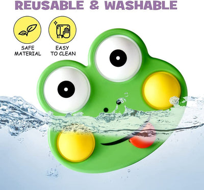 Fidget Toys Simple Dimple Soft Silicon Flipping Board Early Educational Sensory Toys & Gifts for Babies and Toddlers, Stress Relief Frog Dimple Toy