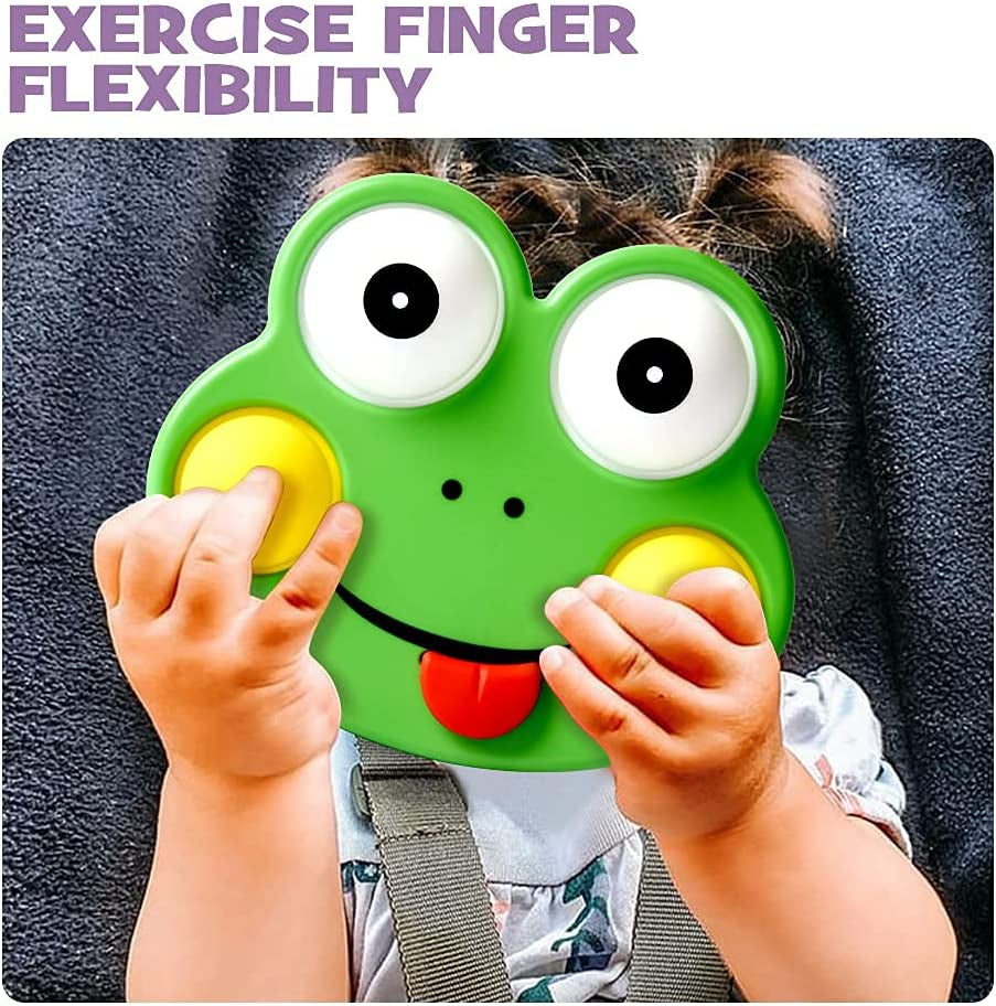 Fidget Toys Simple Dimple Soft Silicon Flipping Board Early Educational Sensory Toys & Gifts for Babies and Toddlers, Stress Relief Frog Dimple Toy