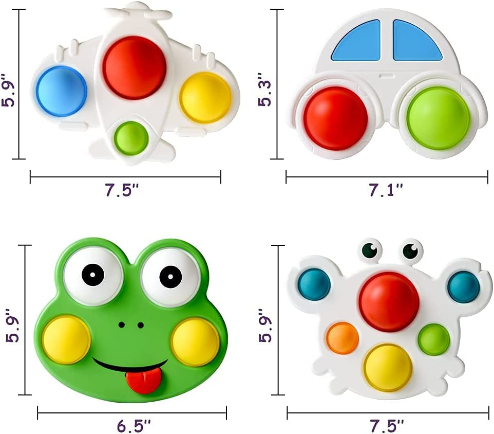 Fidget Toys Simple Dimple Soft Silicon Flipping Board Early Educational Sensory Toys & Gifts for Babies and Toddlers, Stress Relief Frog Dimple Toy